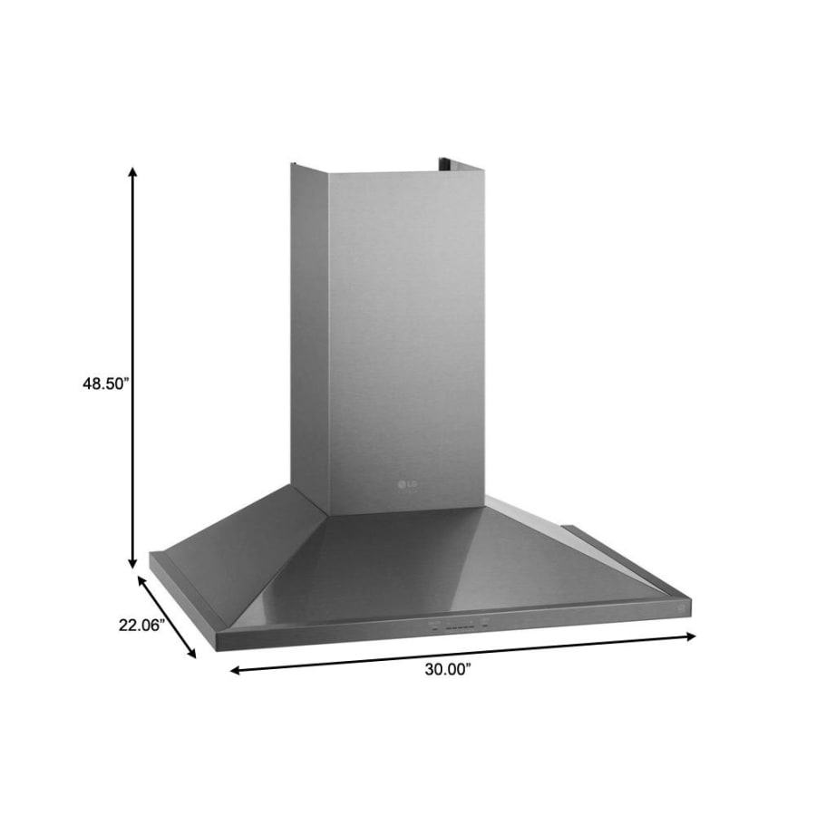 LG LSHD3080ST 200 600 CFM 30 Inch Wide Full Installation Build