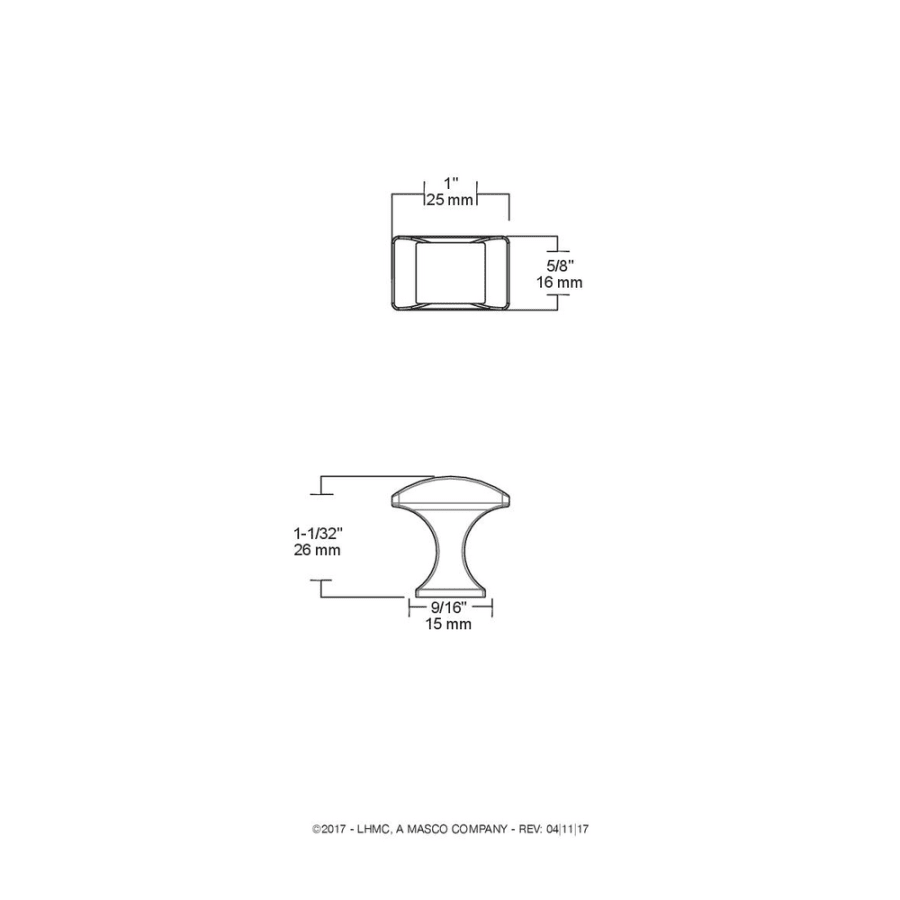 Decca 1 in. (26 mm) Satin Nickel Cabinet Knob Decca 1 in. (26 mm) Satin Nickel Cabinet Knob