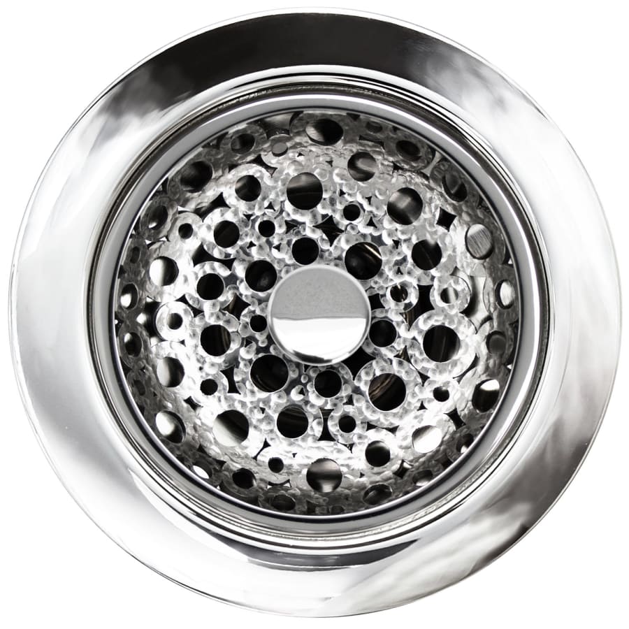 Linkasink Loop Stainless Steel Basket Strainer Polished Hammered Finish