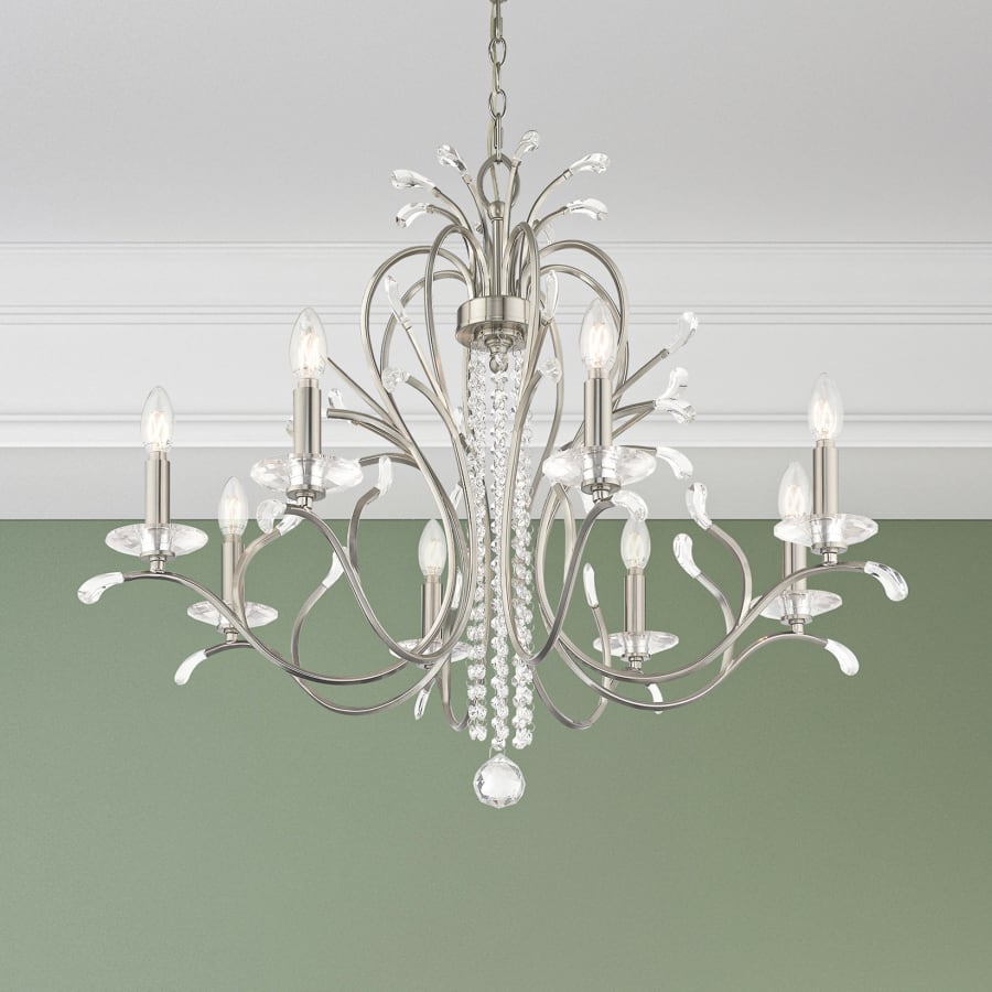 Livex Lighting 51008-71 Serafina 8-Light Chandelier, Hand Applied Venetian Golden Bronze