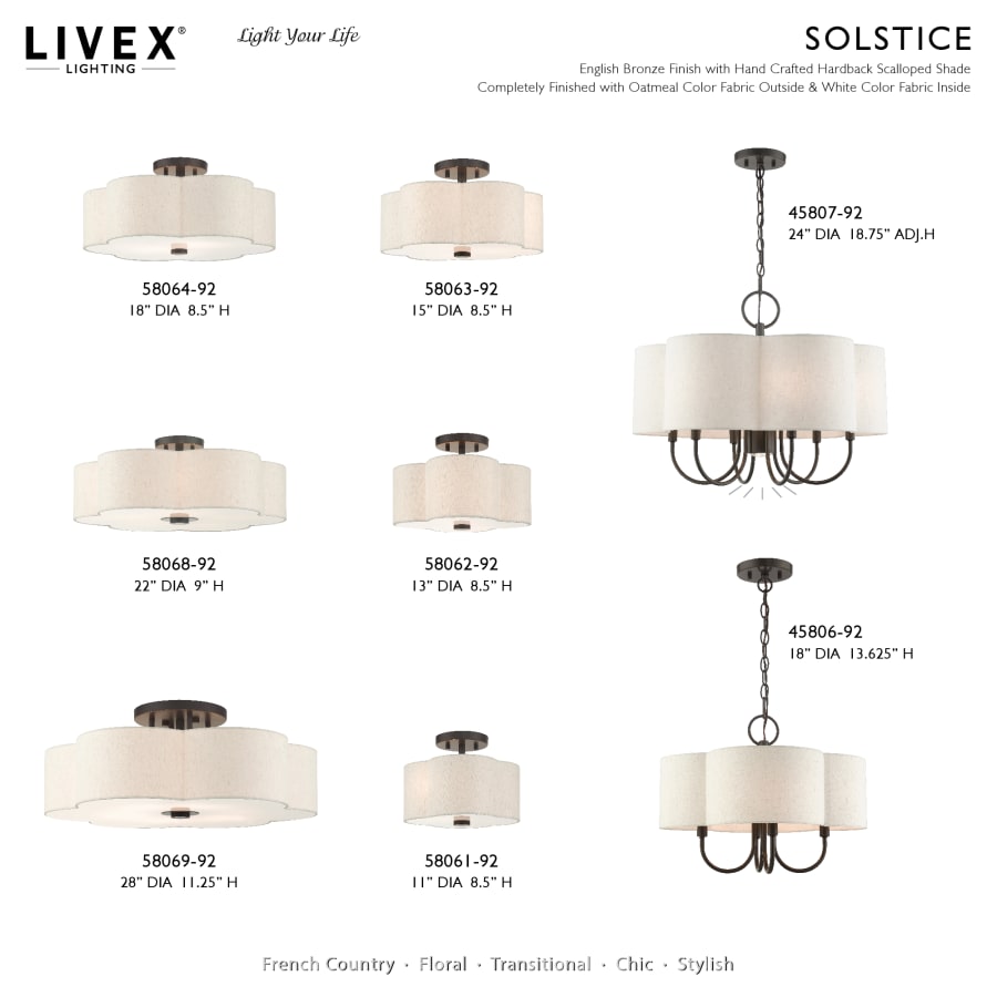 Livex Lighting 58069-91 Solstice 6 Light 28