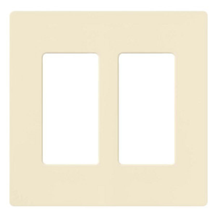 Lutron Claro Two Gang Designer Wall Plate Almond