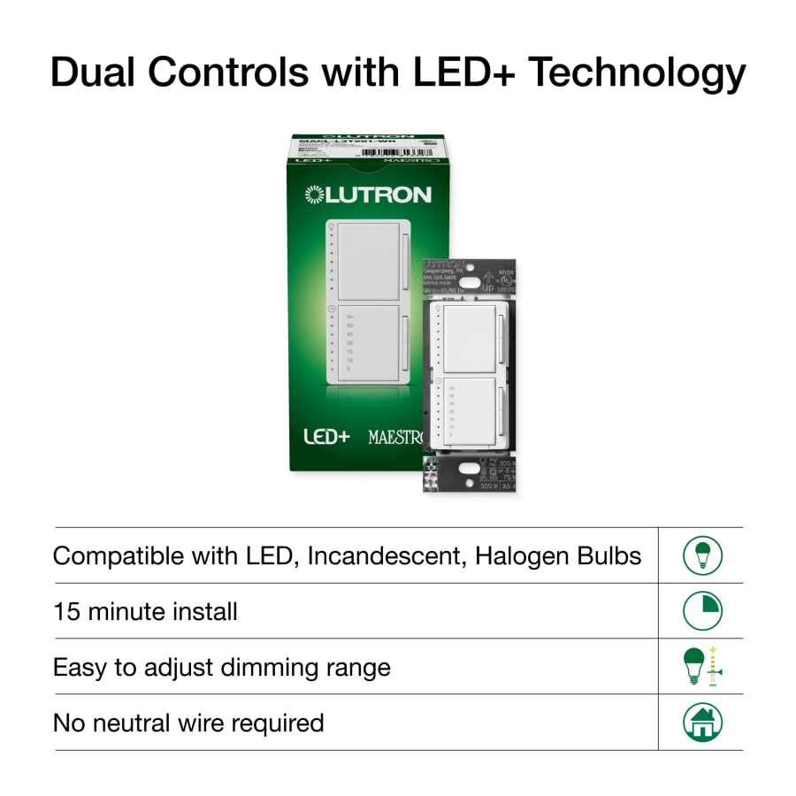Dimmer lutron maestro on sale