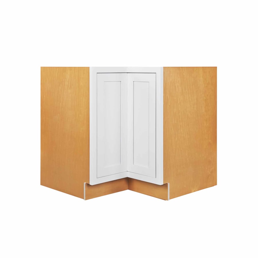 Maplevilles Cabinetry Inset 33" Wide x 35" Tall Single Door Corner Base Cabinet Snow White