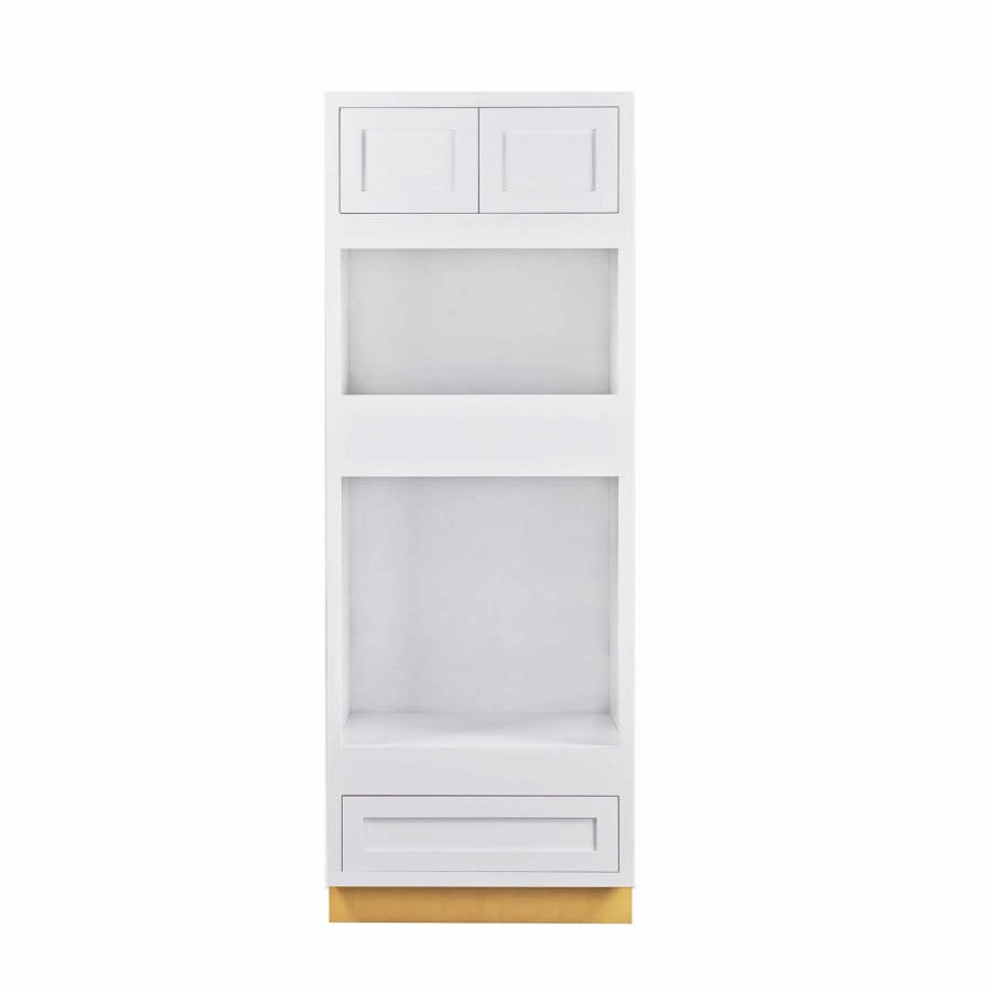 Maplevilles Cabinetry Inset 31" Wide x 84" Tall Double Door Tall or Pantry Double Oven Cabinet with Single Drawer Snow White