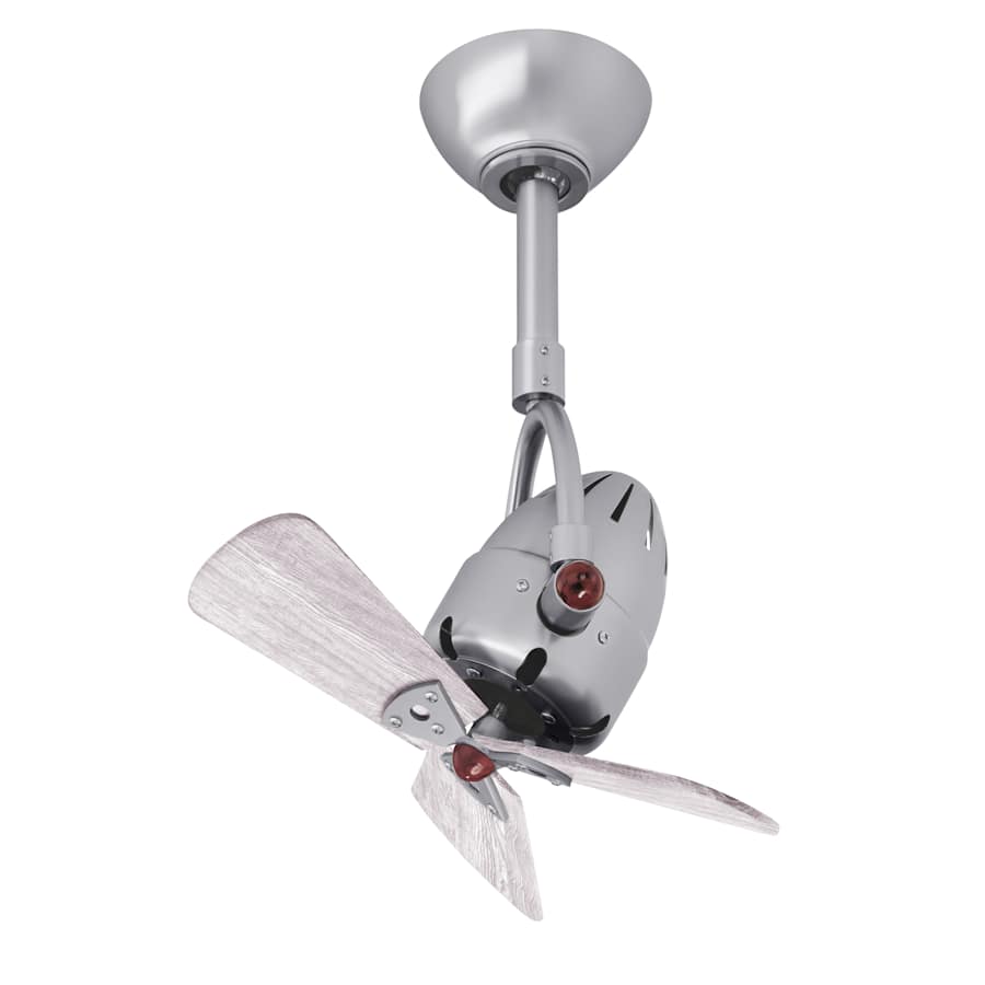 Matthews Fan Company Diane 16" 3 Blade Indoor Ceiling Fan with Remote Control Brushed Nickel / Barnwood