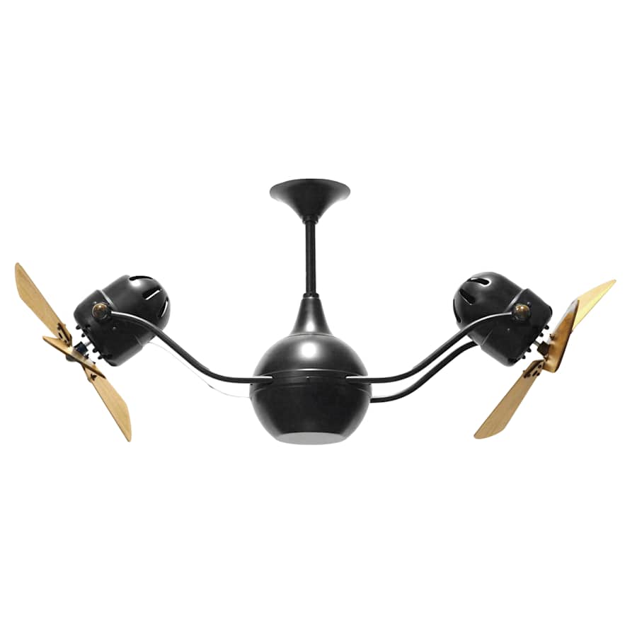 Matthews Fan Company Vent Bettina 16" 6 Blade Indoor Ceiling Fan with Wall Control Black