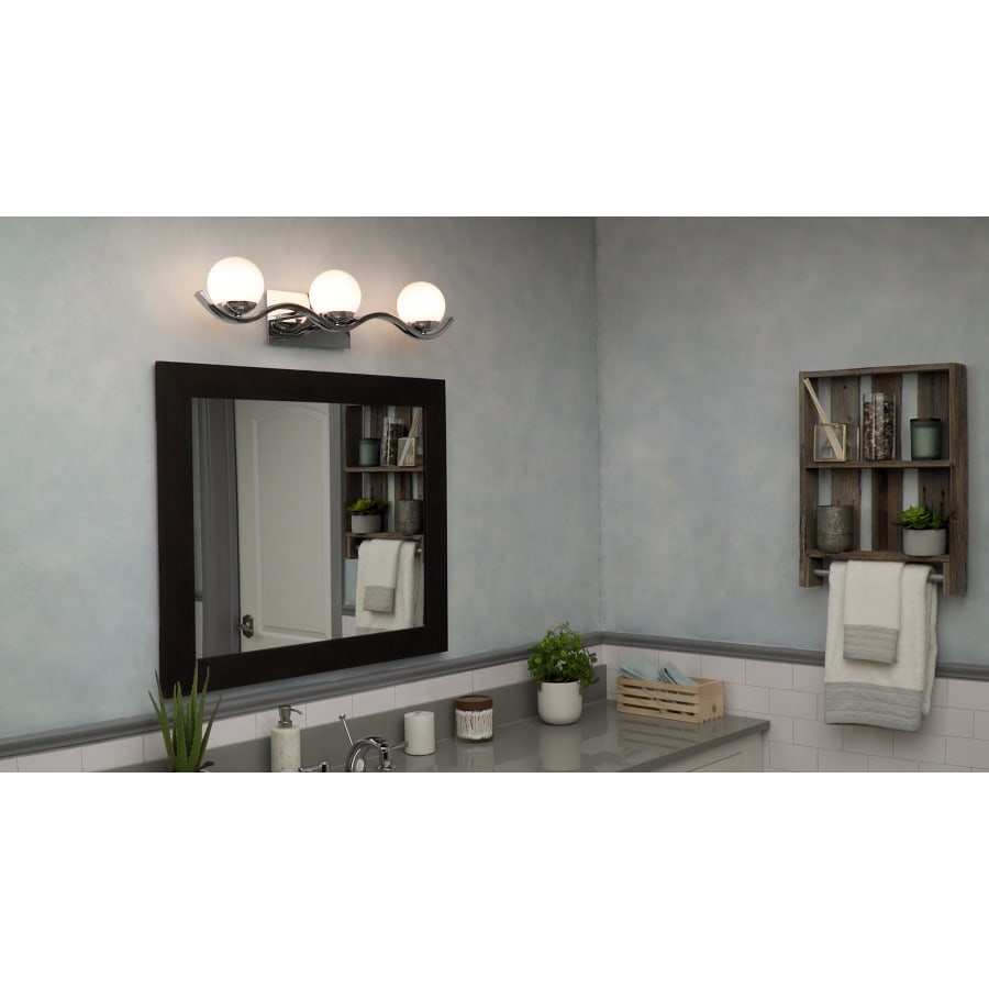 Maxim 27553WTPC Motion 3-Light Bath Vanity, Polished Chrome