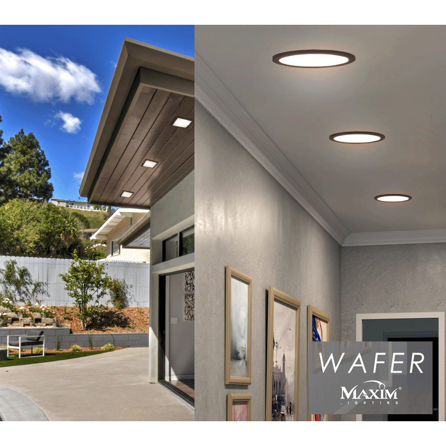 Maxim 57737WTWT Wafer 15 Indoor Outdoor LED Ceiling Build