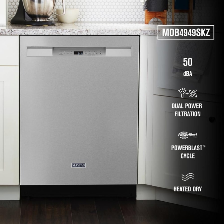Maytag stainless steel tub dishwasher with dual power filtration online
