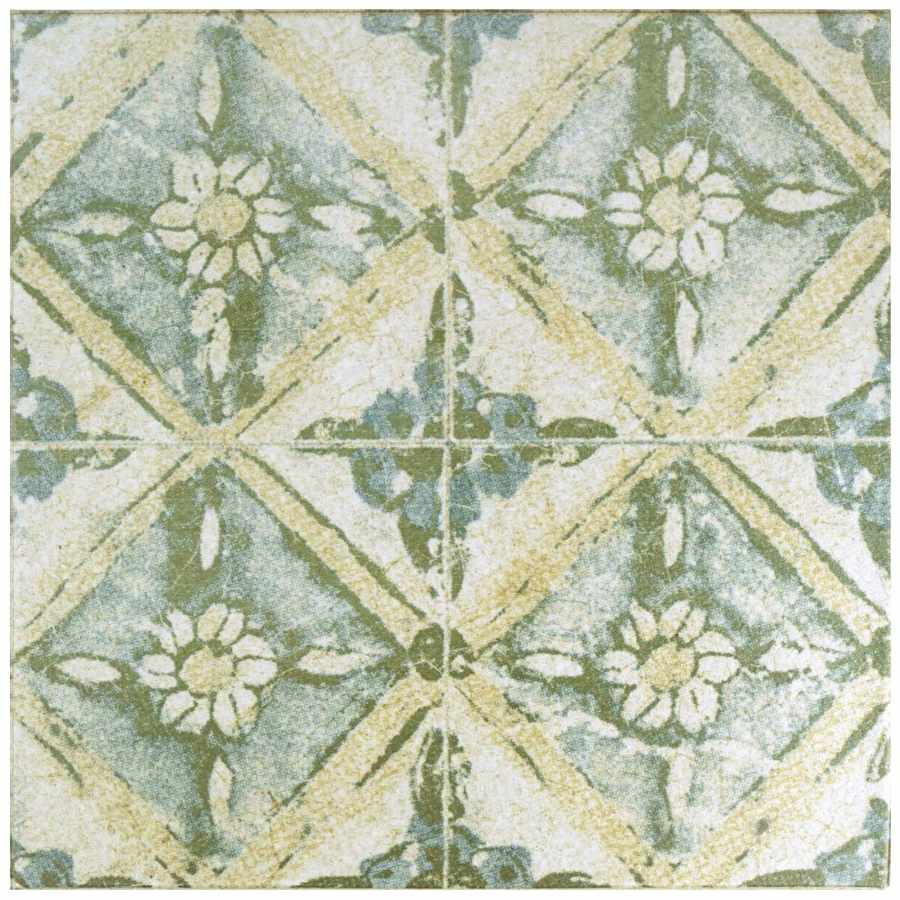 Merola Tile Klinker Retro Blanco - 13" x 13" Square Wall Tile - Textured Visual - Sold by Sheet (1.16 SF/Sheet) Blanco Dafodil