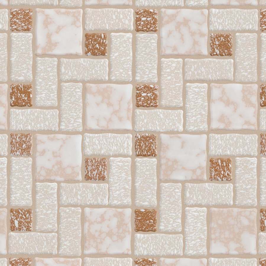 Merola Tile Academy - 12" x 12" Rectangle, Square Block Random Floor and Wall Mosaic Tile - Textured Stone Visual - Sold by Carton (10 SF/Carton) Beige