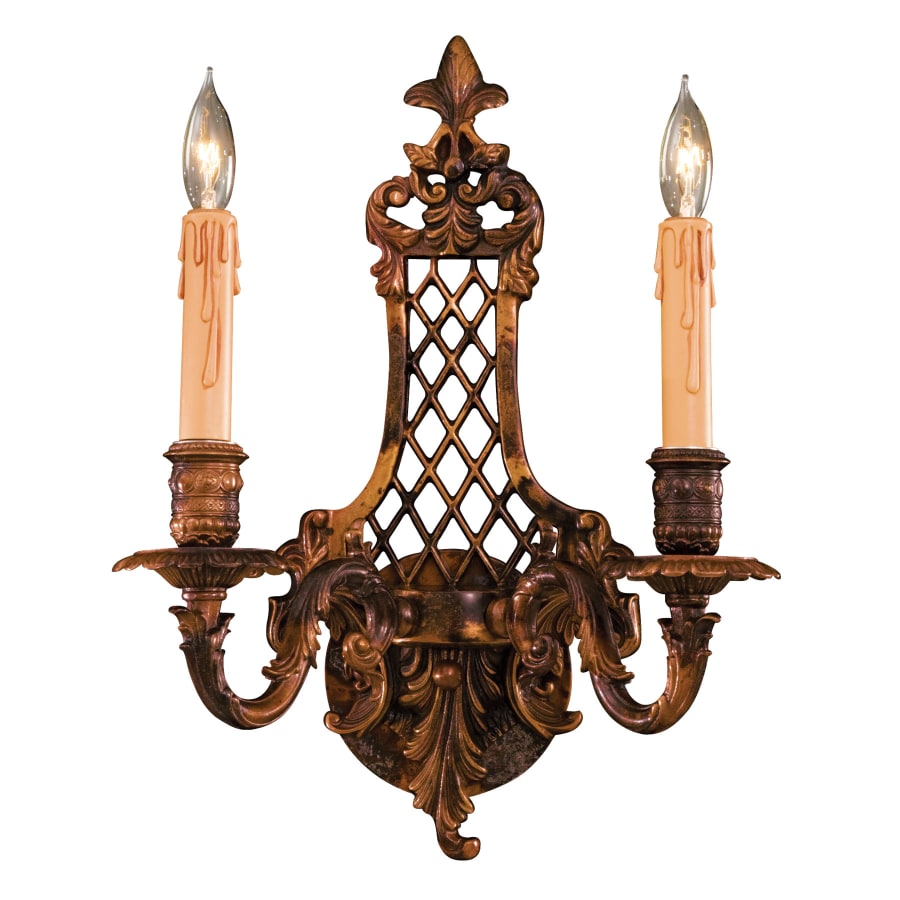 Metropolitan 2 Light 16" Width Candle-Style Double Wall Sconce from the Metropolitan Collection Oxide Brass