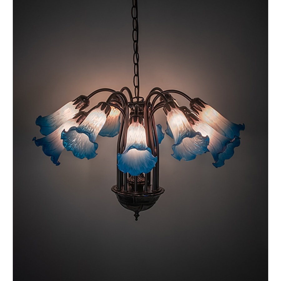 【みさみさ】poppinAladdinＸ2plus Meyda Tiffany 16095 Pink/Blue Tiffany Pond Lily 12 Light 20
