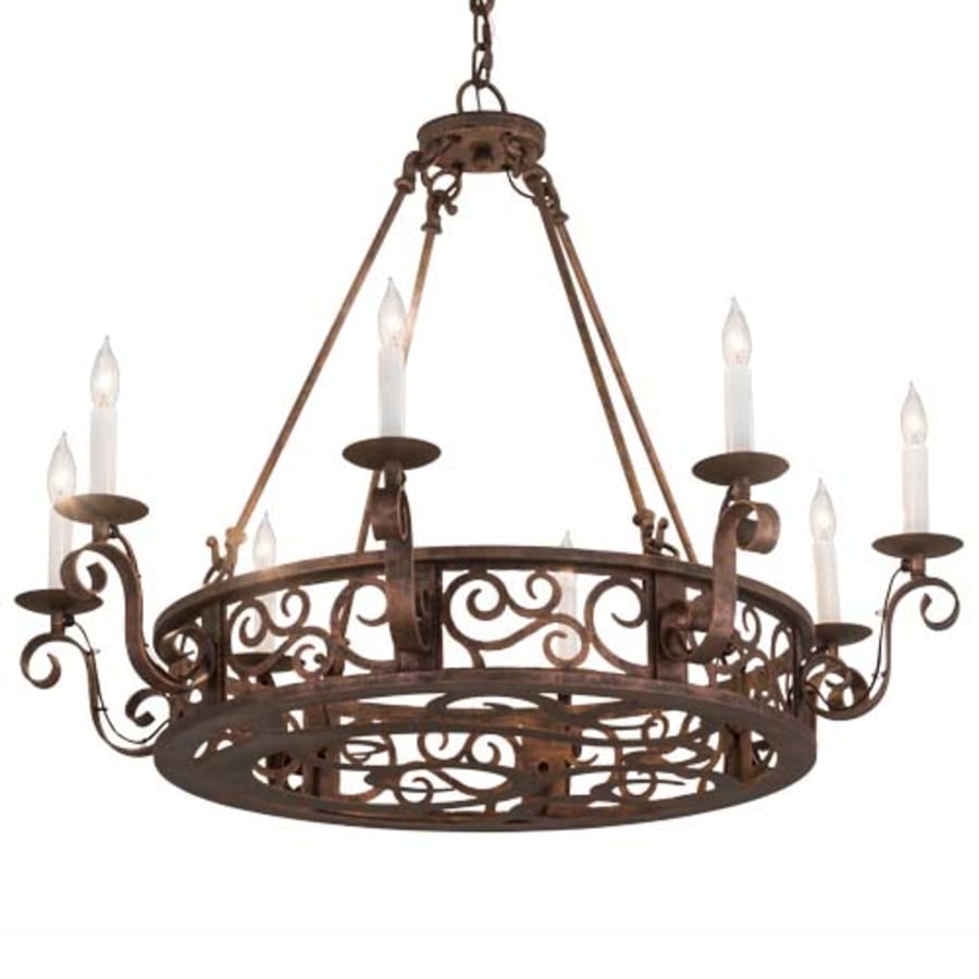 Meyda Tiffany Delano 8 Light 36" Wide Taper Candle Style Chandelier Custom