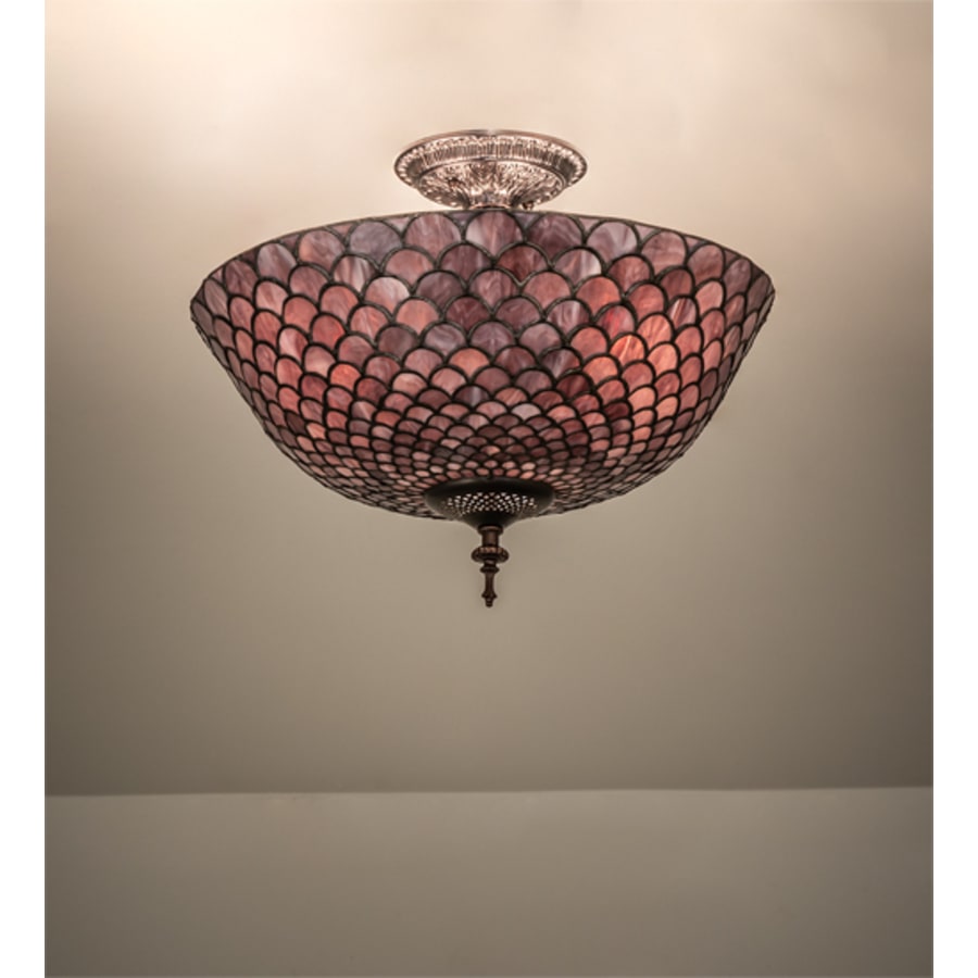 Meyda Tiffany - 233538 - Four Light Semi-Flushmount - Black