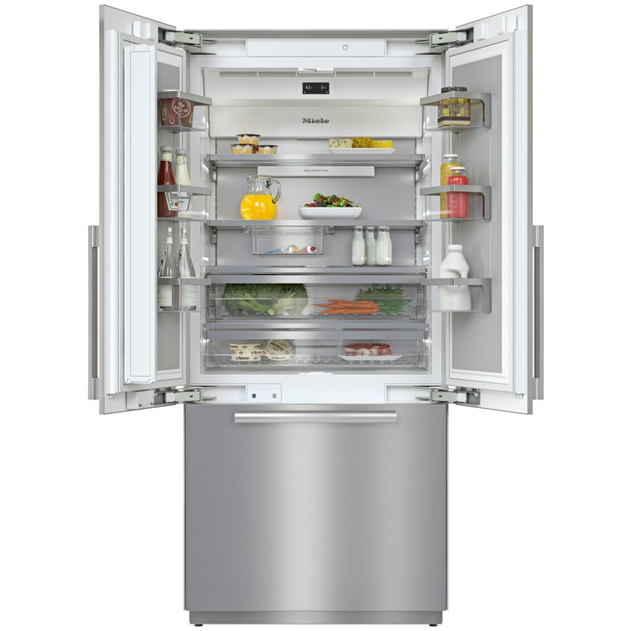 Miele MasterCool™ 36 Inch Wide 19.42 Cu. Ft. Energy Star Certified French Door Refrigerator with Ice Maker Stainless Steel