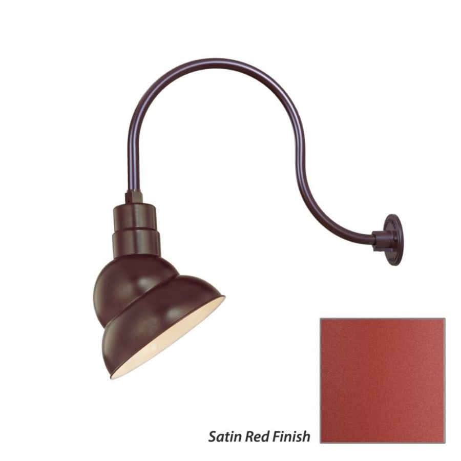 Millennium Lighting-RES10-RGN24-Fixture with Satin Red Finish Swatch