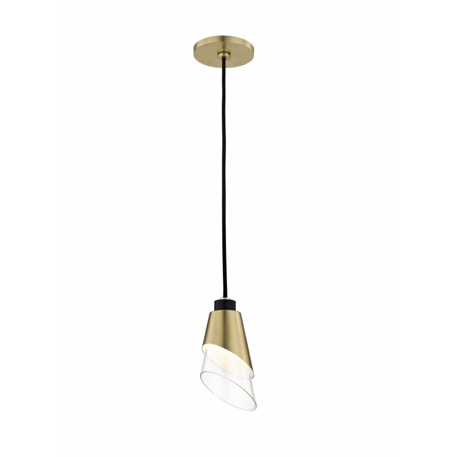 Mitzi H130701-AGB/BK Angie Single Light 4-3/4