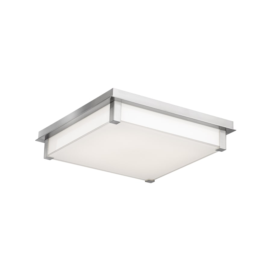 Modern Forms Polar 14" Wide LED Flush Mount Square Ceiling Fixture Brushed Nickel