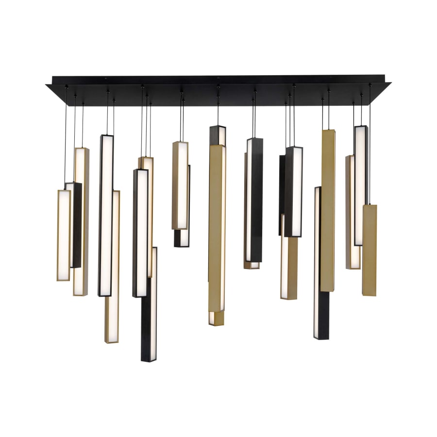 Modern Forms PD 64823L BK AB BK Chaos 23 Light 12 Wide Build