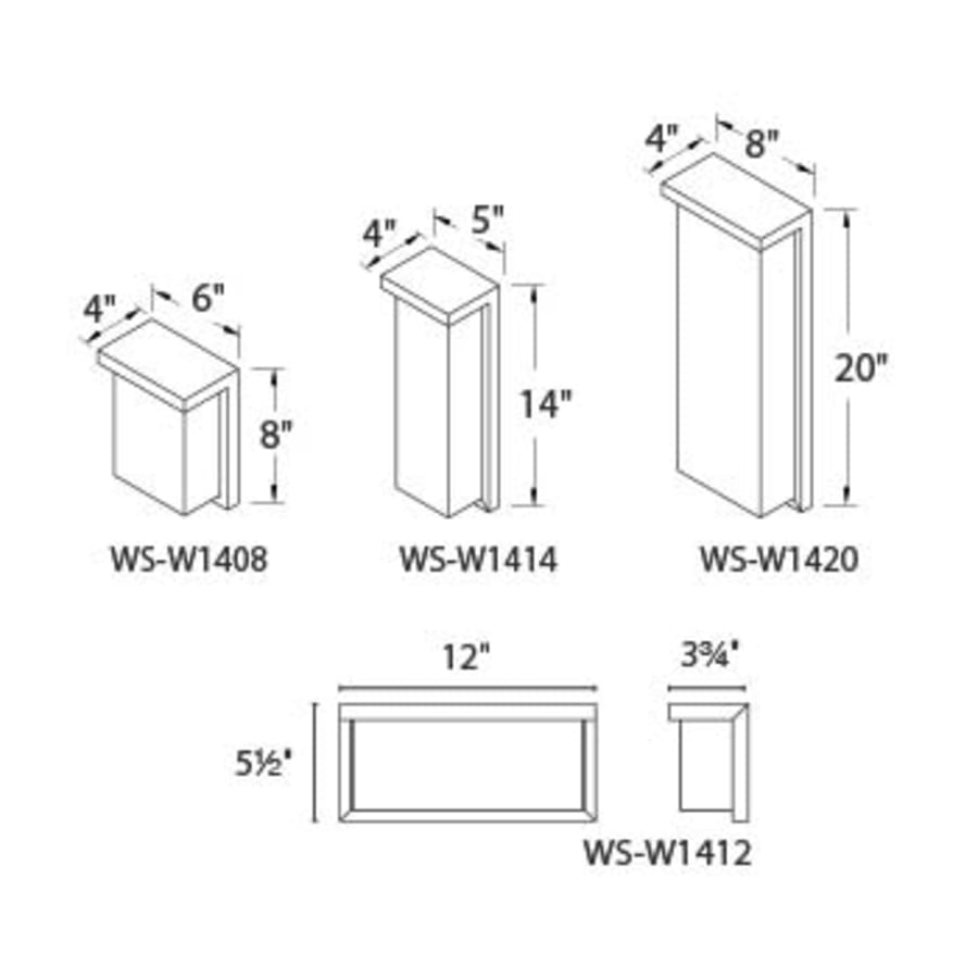 Modern Forms WS W1414 27 BK Ledge 14 Tall LED Outdoor Build