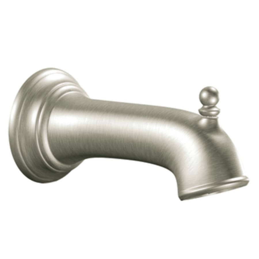 Moen 7 1/4" Wall Mounted Tub Spout with 1/2" Slip Fit Connection from the Brantford Collection (With Diverter) Brushed Nickel