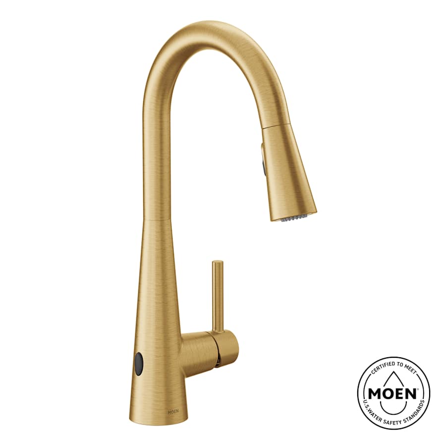 FIVE SENSES ワンブロー Moen 7864EWBLS Sleek 1.5 GPM Single Hole Pull Down Kitchen Faucet