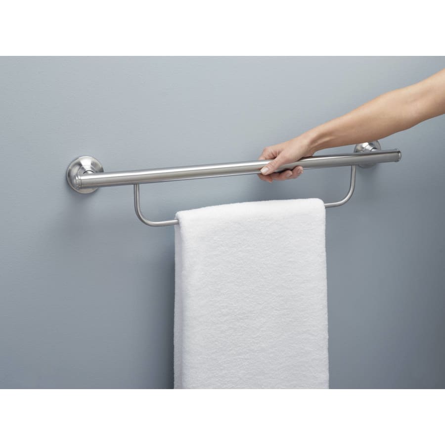Moen 24" x 1" Grab Bar with Integrated Towel Bar from the Home Care Collection