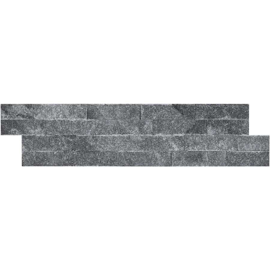 MSI Rockmount 6" x 24" Marble Hardscape Wall Tile - Splitface Marble Visual - Sold by Pallet (210 SF/Pallet) Cosmic Black