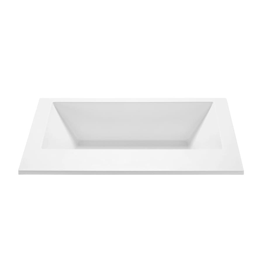 MTI Baths Metro 3 67" Drop-In Acrylic Air Bath Tub with Center Drain and Overflow White