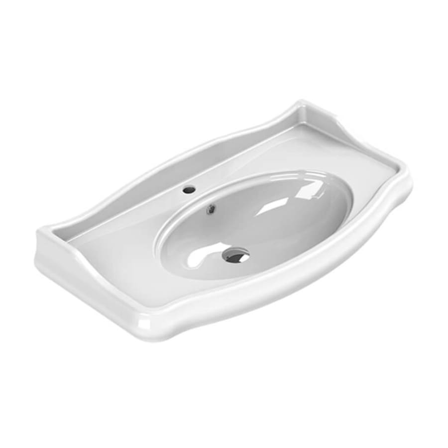 Nameeks 1837 Wall Mounted Bathroom Sink in White Nameeks 1837 Wall Mounted Bathroom Sink in White