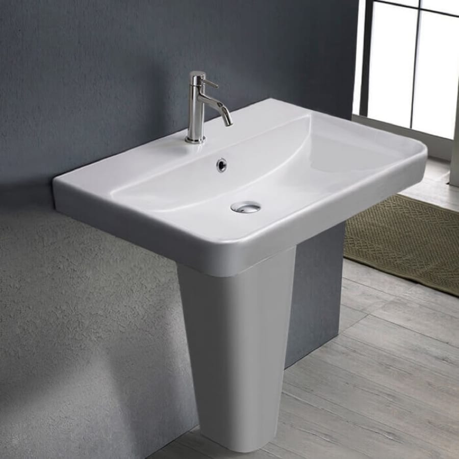 Nameeks Noura Pedestal Sink in White