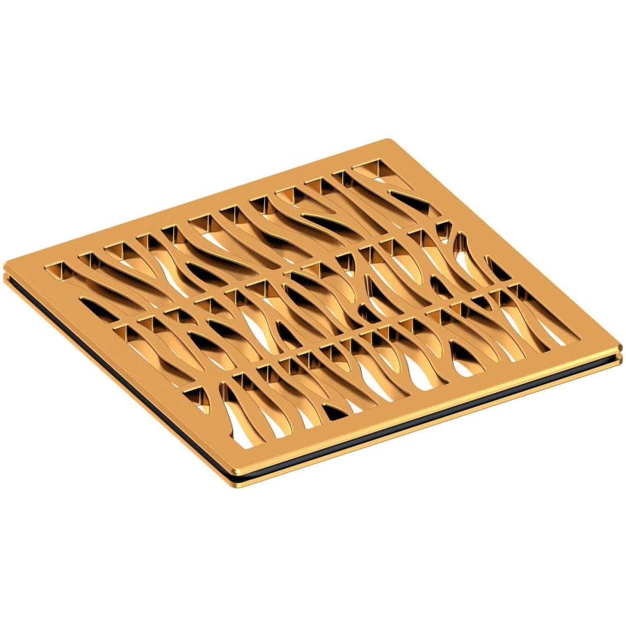 Newport Brass Decorative Drains 4" Square Shower Drain Grid Aged Brass