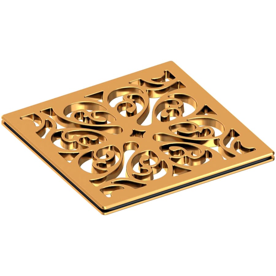 Newport Brass Decorative Drains 4" Square Shower Drain Grid Aged Brass
