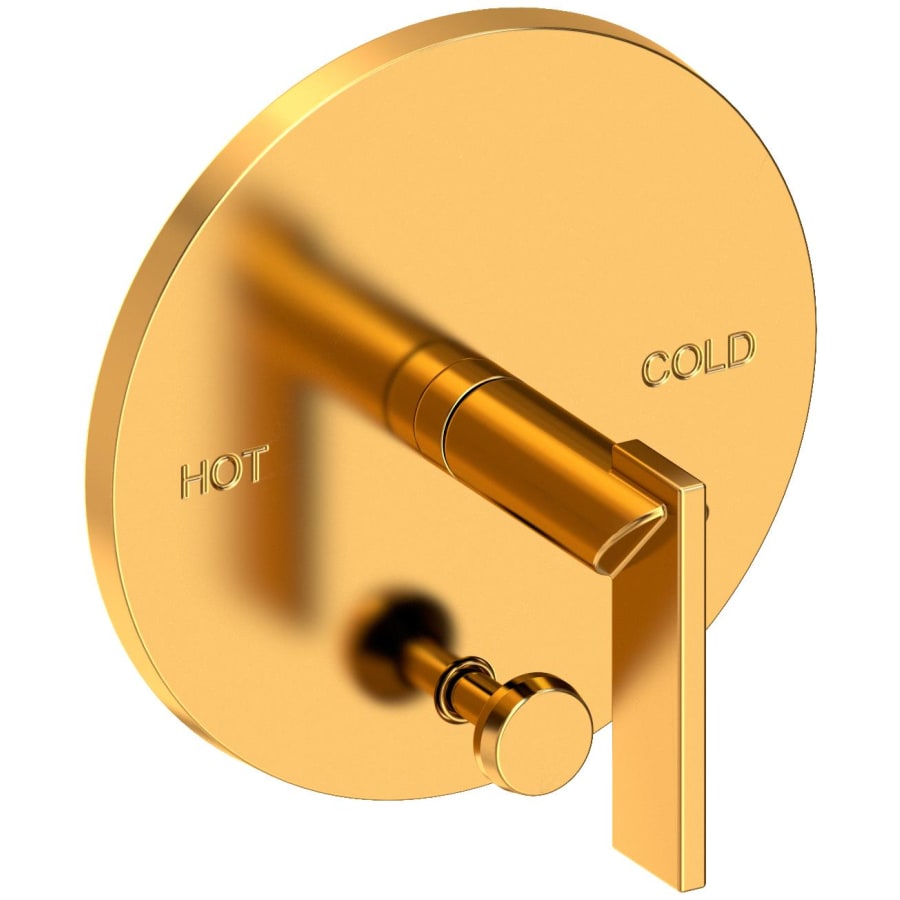 Newport Brass Keaton Balanced Pressure Tub & Shower Diverter Plate with Handle Aged Brass