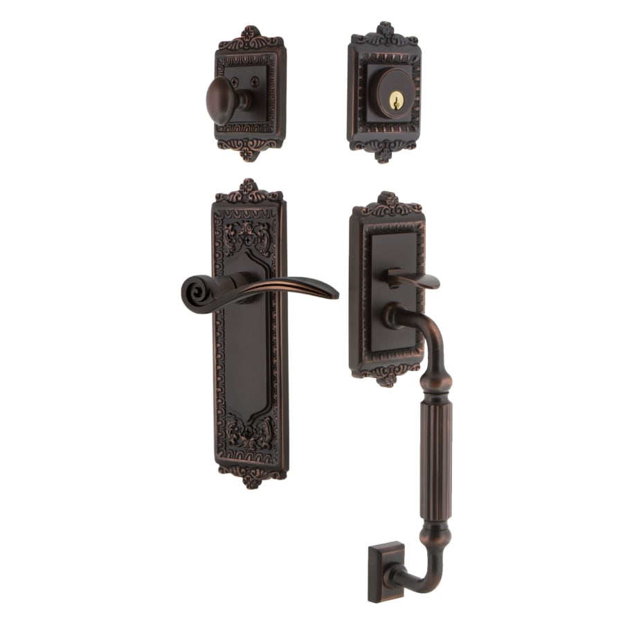 Nostalgic Warehouse Egg and Dart Plate 2-3/8 in. Backset Timeless Bronze F Grip Entry Set Egg and Dart Knob Nostalgic Warehouse Egg and Dart Plate 2-3/8 in. Backset Timeless Bronze F Grip Entry Set Egg and Dart Knob