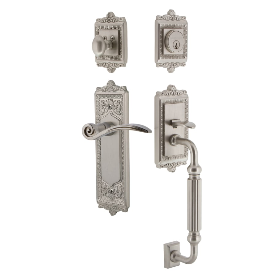 Nostalgic Warehouse Egg and Dart Plate 2-3/8 in. Backset Timeless Bronze F Grip Entry Set Egg and Dart Knob Nostalgic Warehouse Egg and Dart Plate 2-3/8 in. Backset Timeless Bronze F Grip Entry Set Egg and Dart Knob