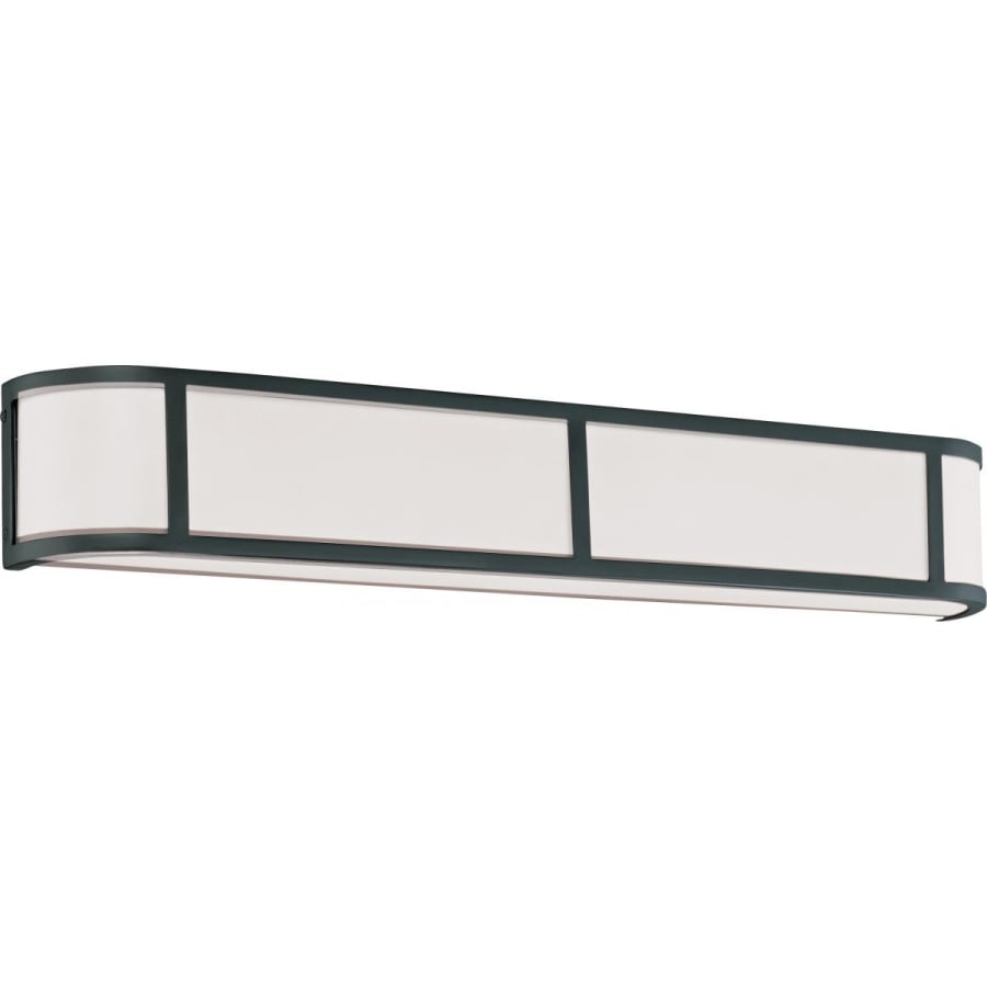 Nuvo Lighting Odeon 4 Light 32" Wide Bath Bar with Frosted Glass Shade Aged Bronze