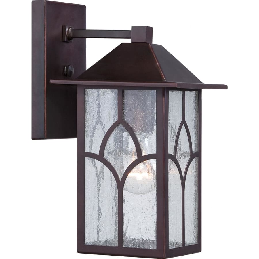 Claret Bronze Traditional Seeded Glass Lantern Pendant Light