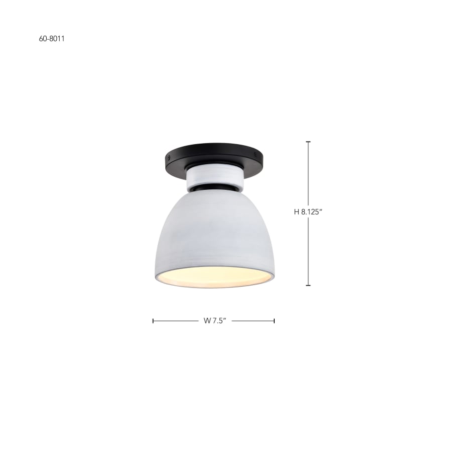 Nuvo Lighting Collins 8" Wide Semi-flush Ceiling Fixture - Thumbnail 3