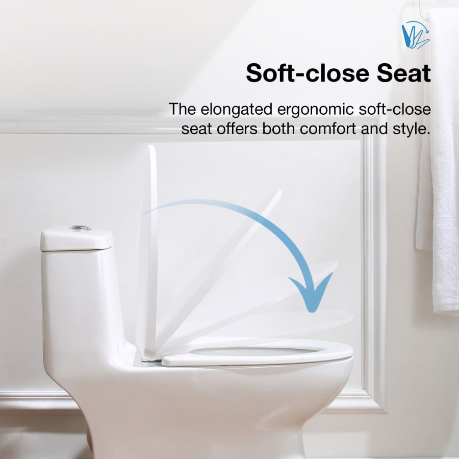 Ove Decors 15WUP-ZIN216-WHTCE Jade II 1.06 GPF Dual Flush