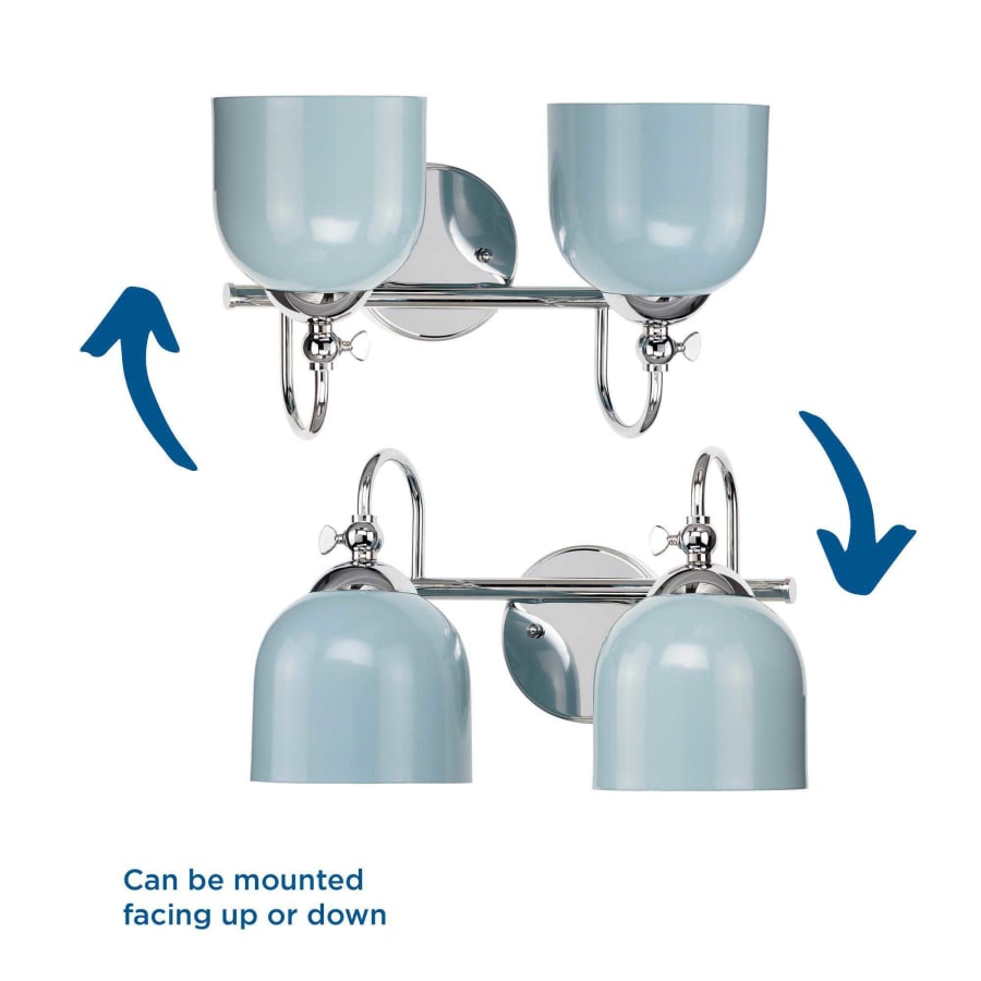 Progress Lighting Dalton 2 Light 15" Wide Bathroom Vanity Light with Metal Shades - Thumbnail 5