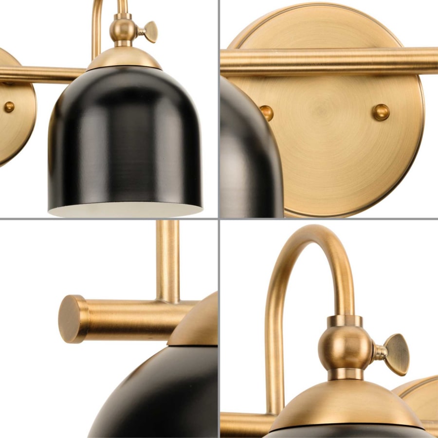 Progress Lighting Dalton 2 Light 15" Wide Bathroom Vanity Light with Metal Shades - Thumbnail 2