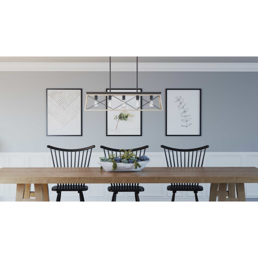 Progress lighting briarwood 5 light linear chandelier p400048 outlet