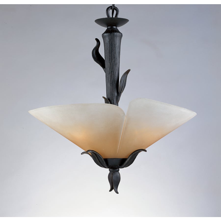 【激安セール】 Quoizel YU1768IB Yuma 3 Light Bowl Pendant with Amber Scavo ブレスレット・バングル