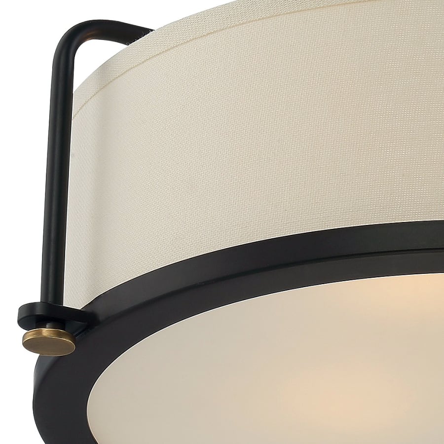 Quoizel QF1715EK Calvary 3 Light 18 Wide Semi Flush Drum Build