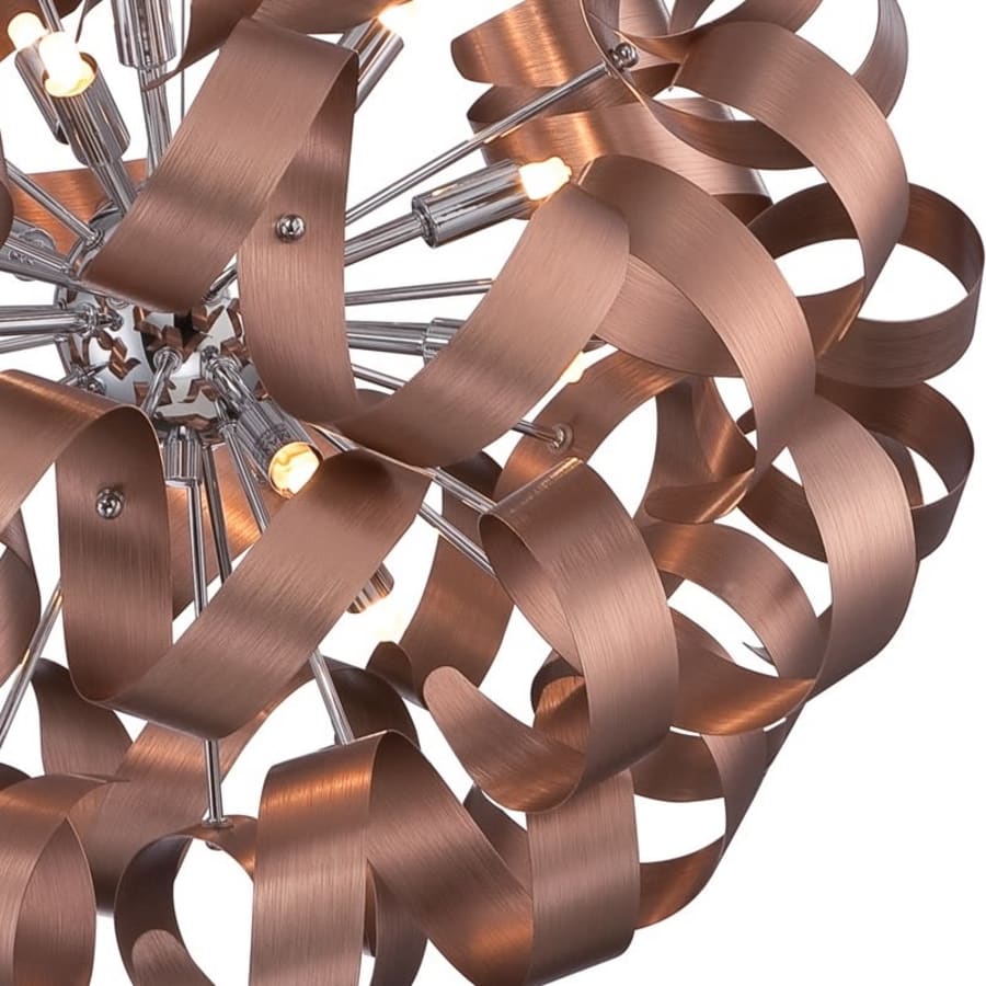 Copper ribbon ceiling light cheap