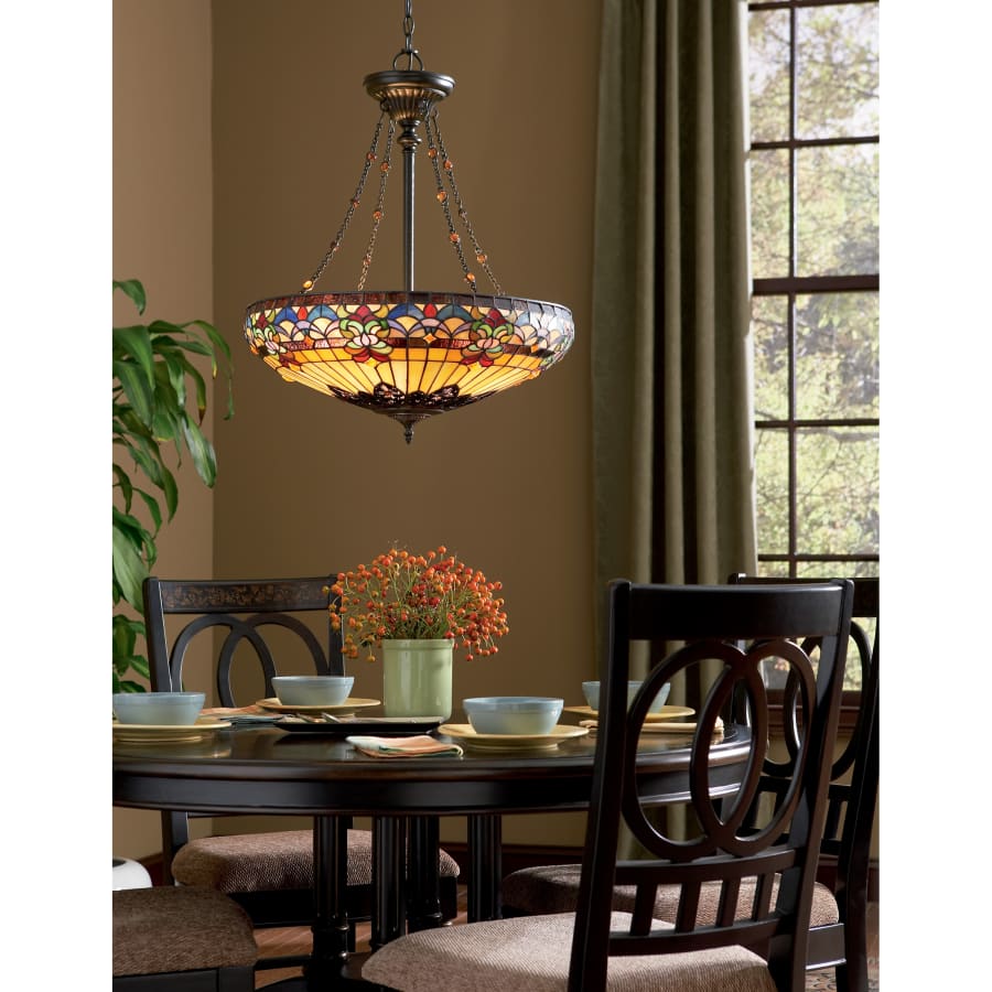 Quoizel 4 Light Belle Fleur Pendant Vintage Bronze TF1781VB