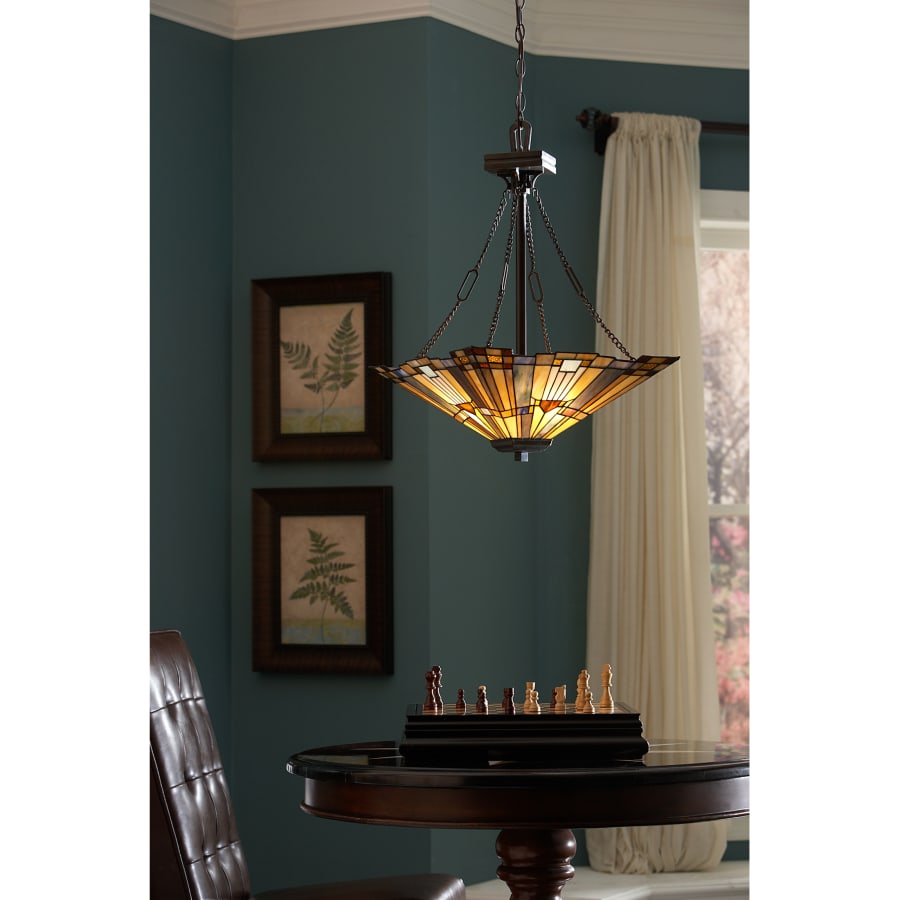 若者に人気のブランド Quoizel TFIK2817VA Inglenook 3 Light Bowl Pendant with ワイン